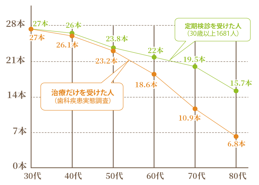 歯の残存数について